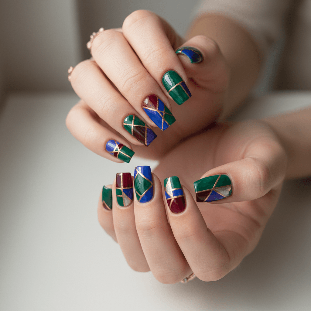 Celebrity-inspired airbrush nail designs created with Banana Glow paints